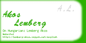 akos lemberg business card